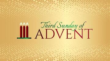 Gold Third Sunday of Advent Background Illustration Design vector