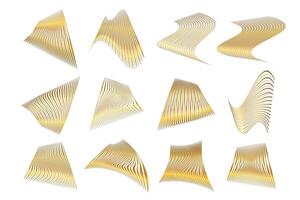 Distorted Square Line Texture Abstract Organic Shapes Collection vector