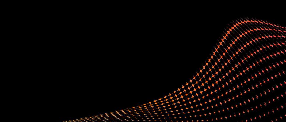 Orange Black Abstract Wave Swirl Banner Background