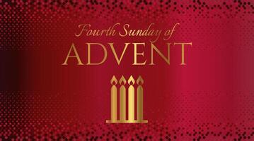 Red Fourth Sunday of Advent Background Illustration Design vector
