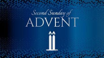 Blue Second Sunday of Advent Background Illustration Design vector