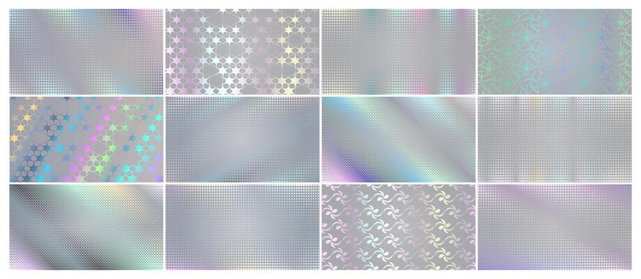Hologram Pattern Background Collection Set