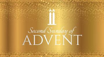 Gold Second Sunday of Advent Background Illustration Design vector