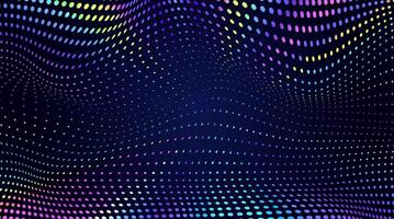Abstract Digital Movement Background. Dotted Flowing Wave Colorful Backdrop. vector
