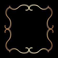 Victorian Style Frame Background in Black and Gold vector