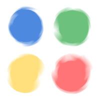 Round Circle Blur Shape Background Set vector