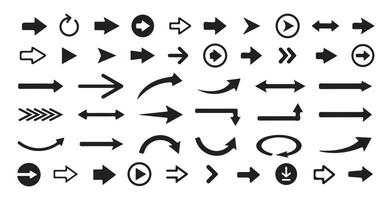 Arrows icons right, left, down arrow icon set vector
