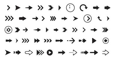 Arrow Icons set Collection with many type of Curved icon vector