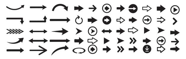 Right and left Navigation Arrows Pack vector
