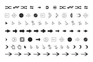 Arrows Bundle set with Flat Style icons vector