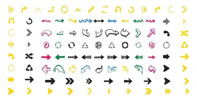 Arrow Direction Icons set with Modern flat icons vector