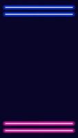 Vertical background of blue and pink neon lines on top and bottom glowing. Suitable for presentation, business, advertising, etc. vector