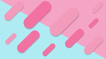 Abstract geometric background of capsule curves in soft blue and pink colors. Suitable for presentations, business, advertising, etc. vector