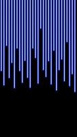 Blue neon lines vertical background glowing down, dark with bright lines. Suitable for presentations, business, advertising, etc. vector