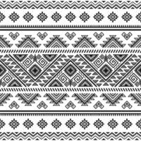 Ethnic seamless monochrome pattern. Aztec geometric background. Tribal print. Navajo fabric. Modern abstract wallpaper, illustration. For paper, textile designs vector