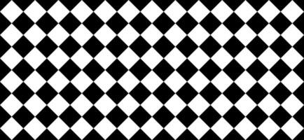 A seamless black and white rhombus diamond pattern arranged in a horizontal grid. The alternating diamonds create a geometric, checkered effect that is ideal for backgrounds, textiles, wallpapers vector