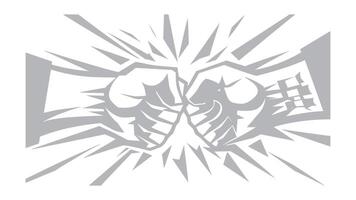 Fist Bump Icon for Teamwork, Agreement, and Competition Concepts Illustration vector