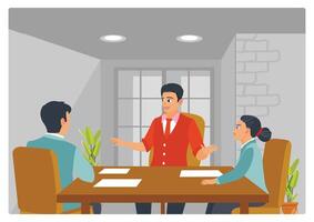 Professional HR Recruiting Company Managers Interviewing Job Applicant. vector