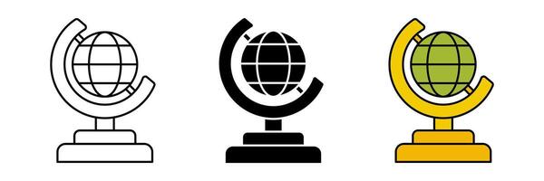 globe icon set. modern design isolated on white background vector