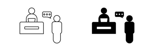 interview icon set. modern design isolated on white background vector