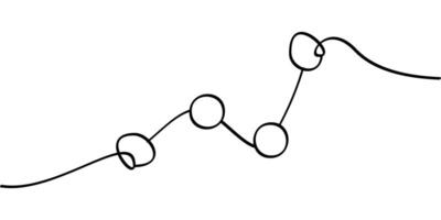 continuous line drawing symbol graph. abstract line art illustration vector