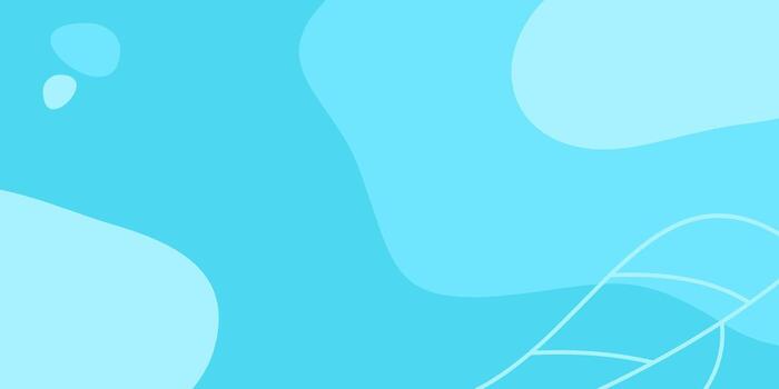 blue summer background abstract shapes, waves and leaves patterns. design with empty space for text. vector