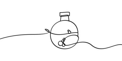 continuous line drawing of laboratory beaker symbol. abstract line art illustrationcontinuous line drawing of laboratory beaker symbol. abstract line art illustration vector