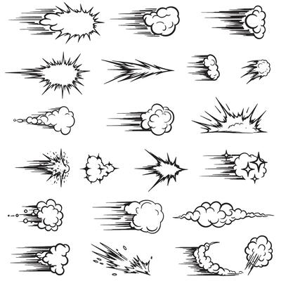 Star sparkle burst and doodle line icon silhouette set ideal for artistic illustration and design use