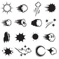 Doodle sparkle and burst line icon illustration set for artistic design creative backgrounds and festive highlights vector