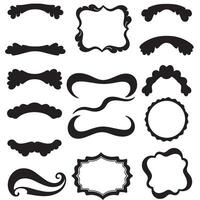 Abstract geometric shapes Vintage Groovy Photo Frame Design Silhouette bundle with bold retro shapes and frame icons vector