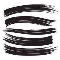 Silhouette bundle of dynamic abstract motion lines, energy bursts, and movement design graphic elements vector