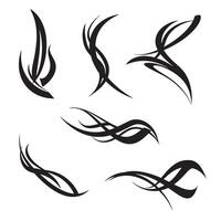 Motion energy graphic silhouette bundle with abstract dynamic lines for high-speed layout and design effects vector