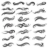 Abstract speed line movement bundle with energy strokes and dynamic silhouette symbols for fast visuals vector