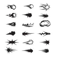 Decorative doodle sparkle icon and burst silhouette pack with star elements for creative design themes vector