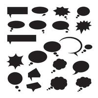 Digital icon dialogue box element silhouette bundle for layouts vector