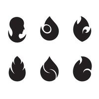 Symbol logo set with curved branding graphics vector