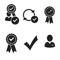 Simple Bold Checkmark Icon Symbol Silhouette Bundle for Digital Projects and Graphic Assets vector