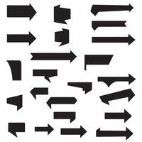 Start ribbons banner element set silhouette for signage, marketing banners, and decorative scroll styles vector