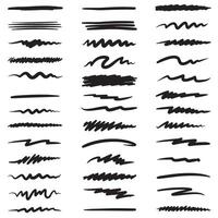 Swirl and curl decorative underline silhouette bundle for scroll design, label borders, and logo ornaments vector