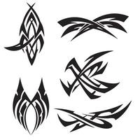 Motion graphic line bundle with dynamic abstract energy strokes and silhouette speed movement design vector