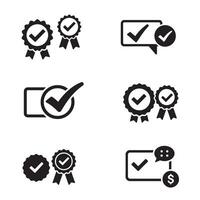 Editable Simple Bold Checkmark Icon Symbol and Silhouette Icon Pack for Downloadable Vectors