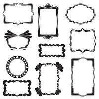 Abstract geometric shapes Vintage Groovy Photo Frame Design Silhouette bundle with unique cartoon-inspired frame art vector