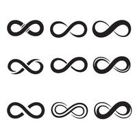 Modern infinity symbols collection silhouette bundle for and design use vector