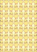 Easter Wrapping Paper Fabric Chick Pattern vector