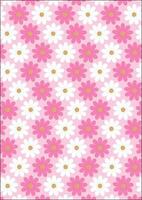 White And Pink Flowers Abstract Seamless Pattern Fabric Wrapping Paper vector