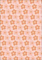 Abstract Flower Pattern Bloom Fabric Wrapping Paper vector