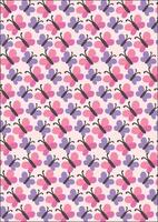 Cute Butterfly Pattern Fabric Wrapping Paper vector