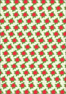 Red rose pattern flower fabric wrapping