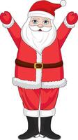 Smiling Santa With Open Hands Merry Christmas vector