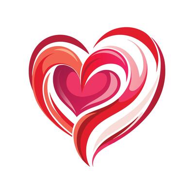 Stylized Heart Design for Valentine's Day and Romance